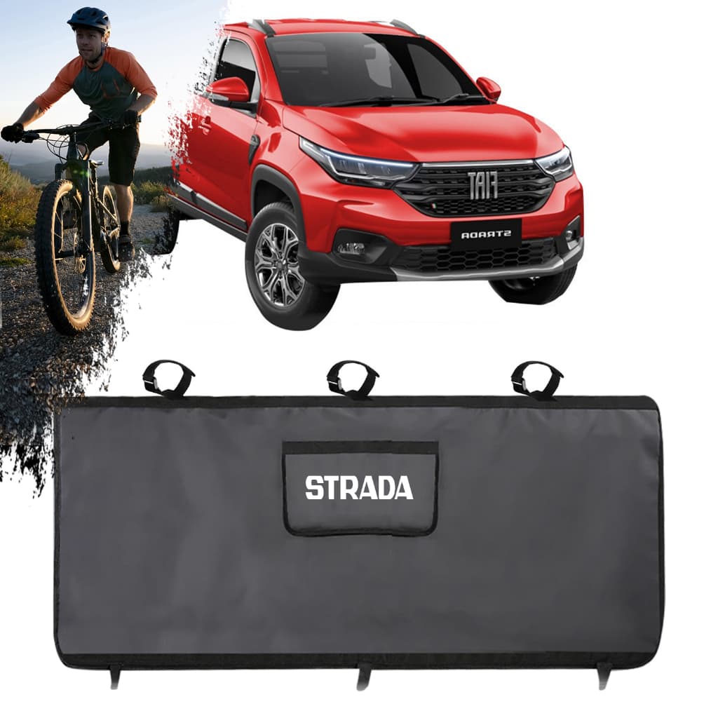 Transbike Fiat Strada Caminhonete Protetor Bike Truk Pady Pro Preto Plus