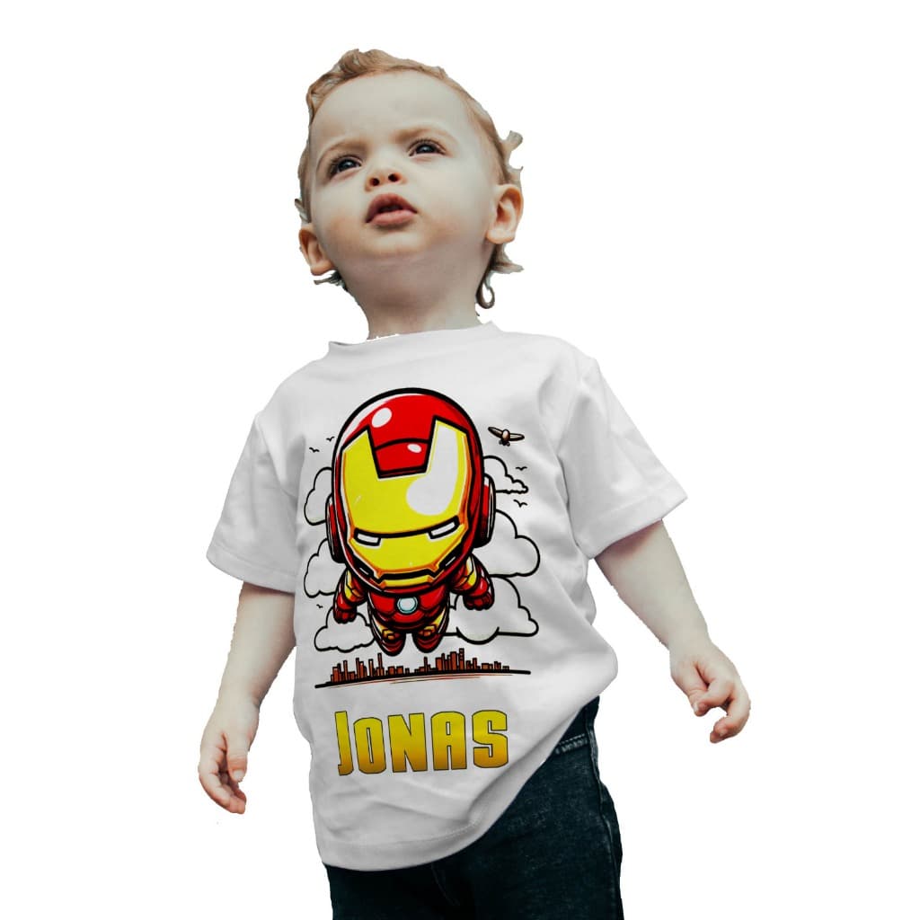 Camiseta Homem de Ferro Infantil Camisa Heroi Marvel Super
