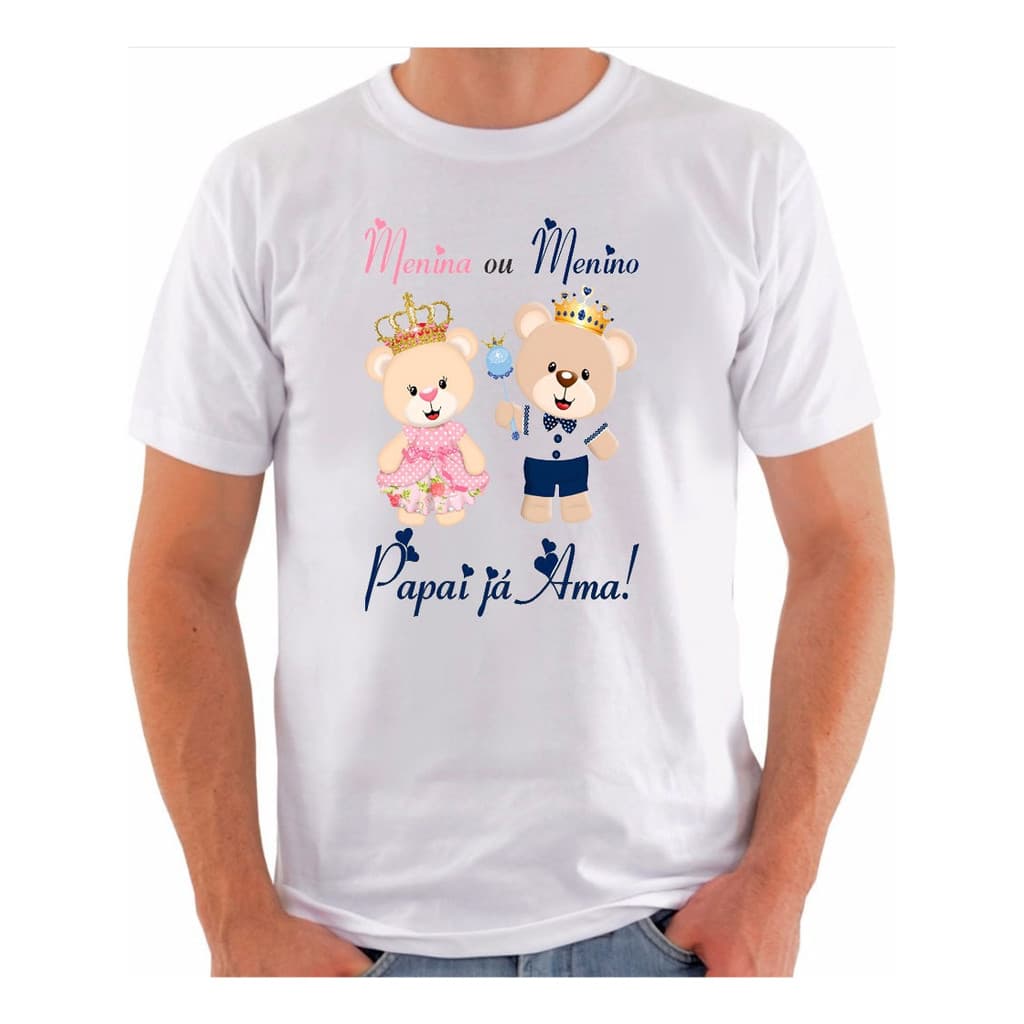 Camiseta Camisa Festa Chá Revelação Menino Ou Menina Papai