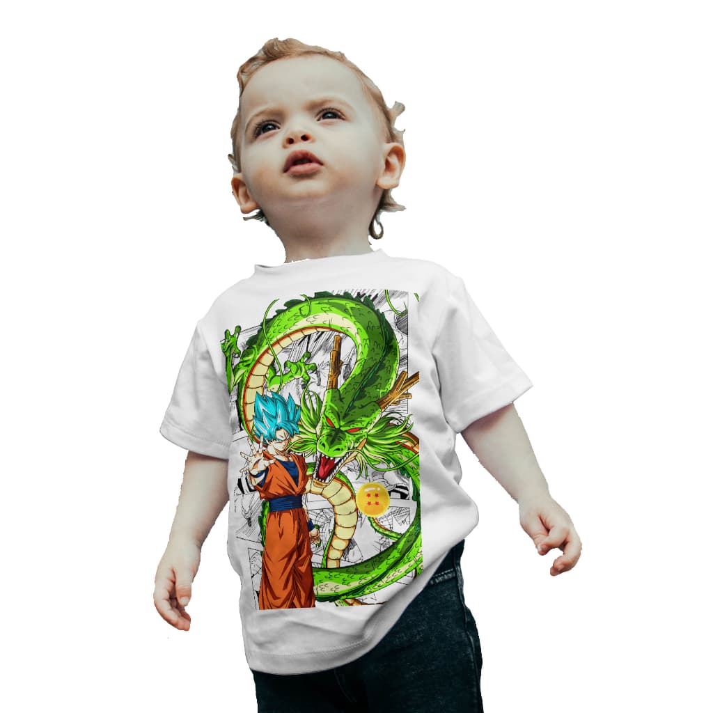 Camiseta Camisa Infantil Dragon Ball Shenlong GOKU