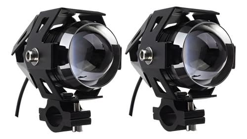 Kit Farol De Milha Olho Anjo U5 Led Auxiliar U5 Moto Motocicleta