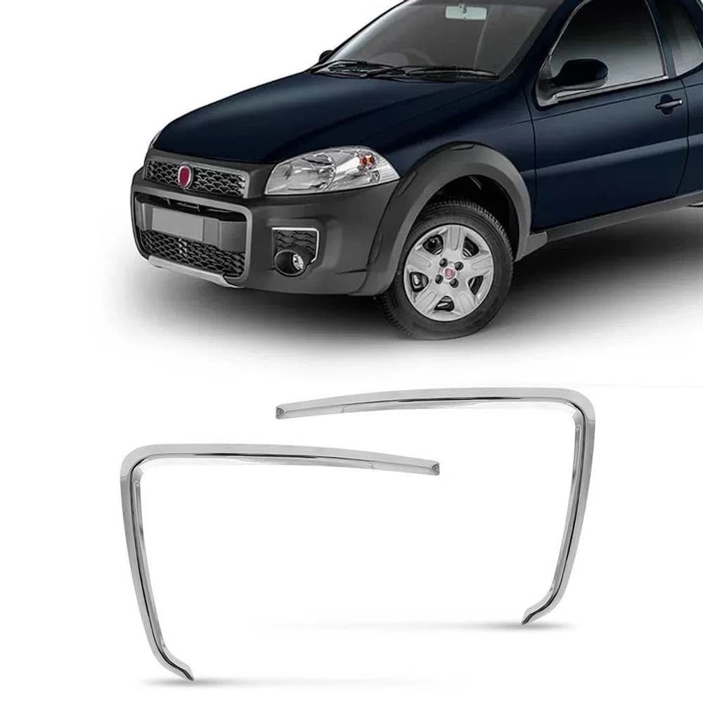 Apliques Molduras Farol de Milha Strada G4 Working 2014 2015 2016 2017 2018 2019 - 2 unidades