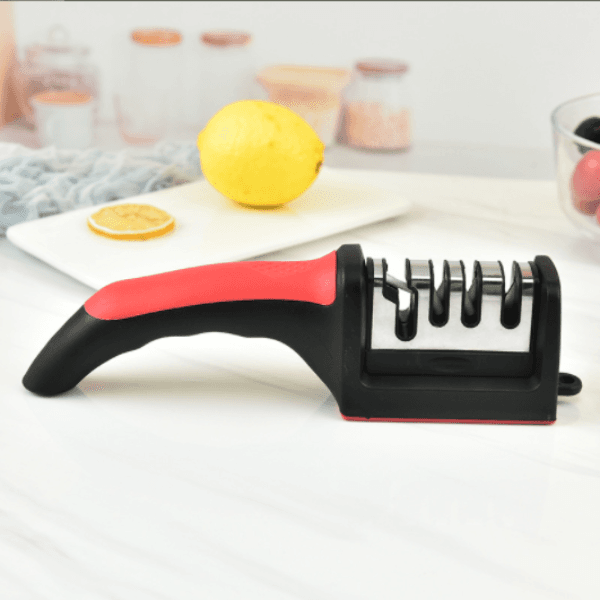 Afiador Amolador De Facas Aço Inox Base Emborrachado Profissional Afiador Amolador Promoção