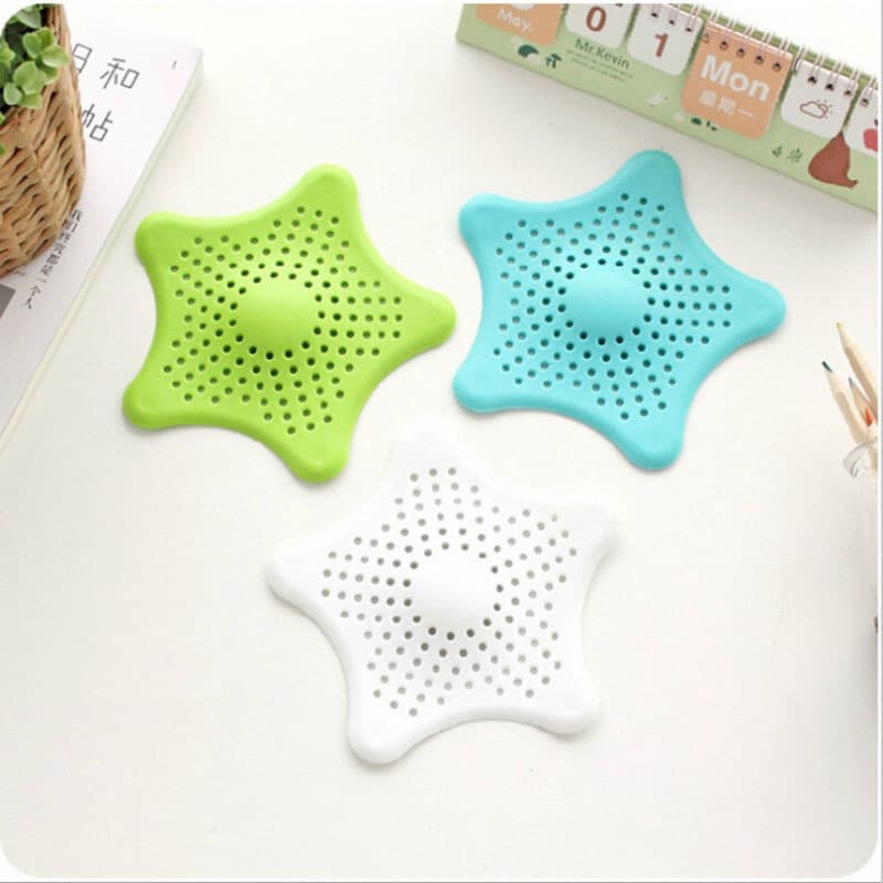 6  Kit Tampa Silicone Ralo Pia Cozinha Banheiro Estrela 14cm Promoção