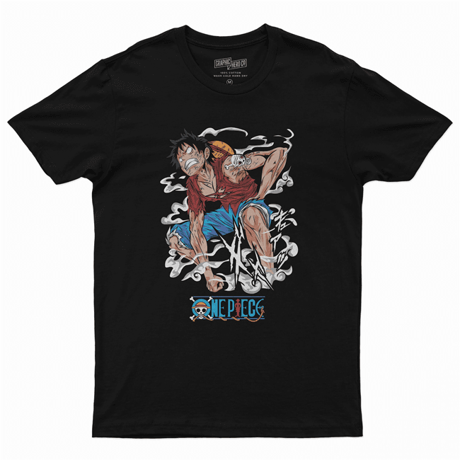 Camiseta camisa algodão unissex anime One Piece Luffy Beast