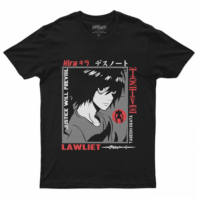 Camiseta Camisa Algodão unissex anime Death Note L