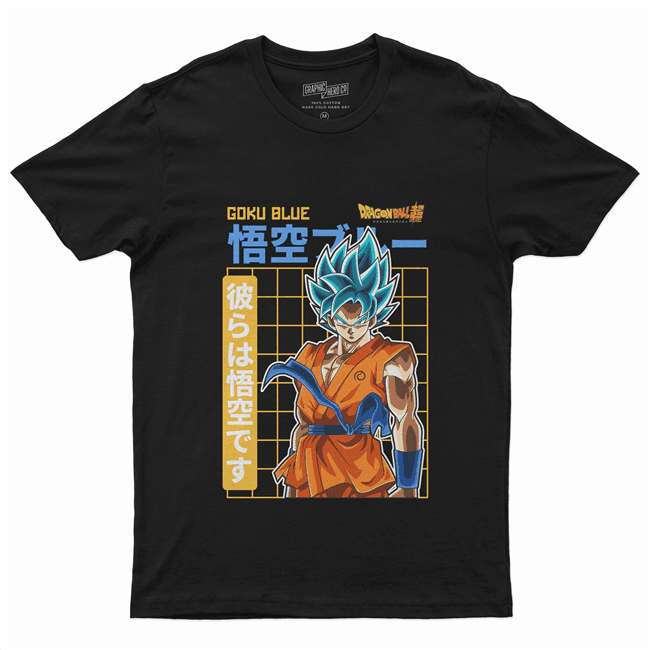 Camiseta Camisa Algodão unissex anime Dragon Ball Goku Blue