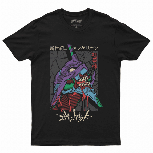 Camiseta Camisa Algodão unissex anime Evangelion