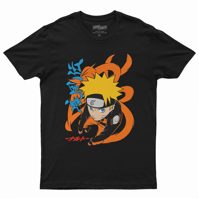 Camiseta Camisa Algodão unissex anime Naruto kurama