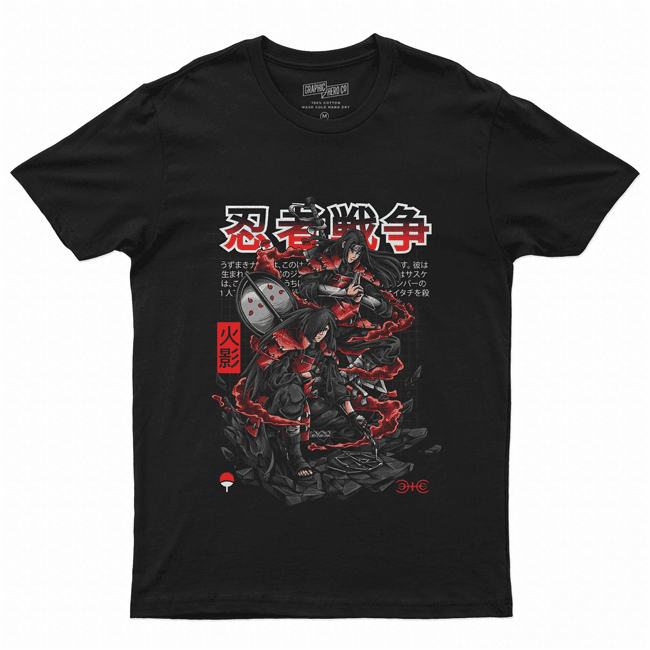 Camiseta Camisa Algodão unissex anime Naruto Madara e Hashirama