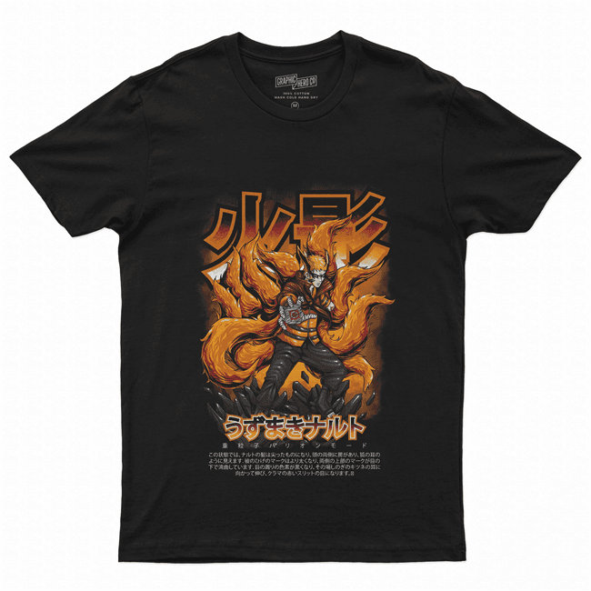Camiseta Camisa Algodão unissex anime Naruto Modo Barion