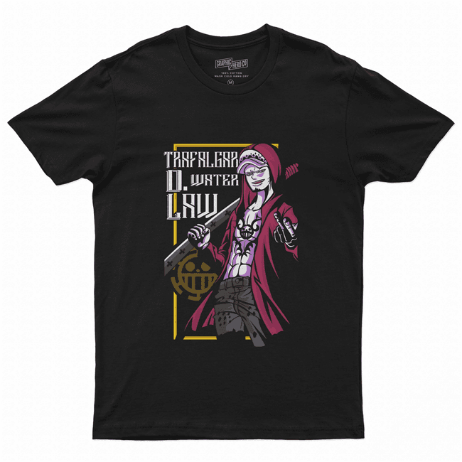 Camiseta Camisa Algodão unissex anime One Piece Law