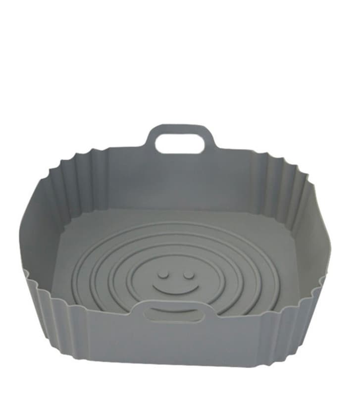 SILICONE - PANELA P/ AIR FRYER CINZA QUAD 20 X 4,5 CM