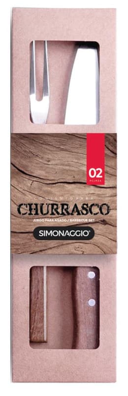 CUCINA MIA - JG CHURRASCO FACA 8" + GARFO TRINCHANTE