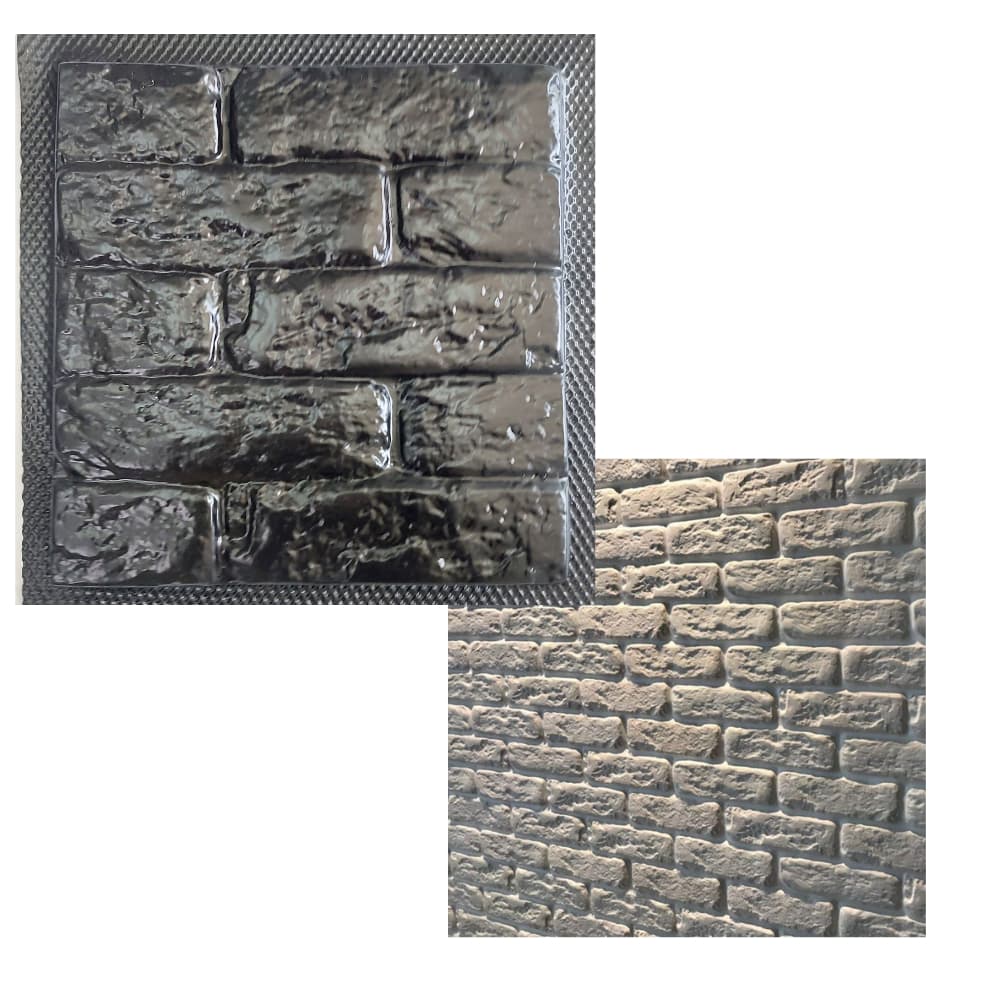 Forma De Gesso Modelo Tijolinho 3D 28x28cm Formas p/ Gesso Decoração 3D Envios no mesmo dia 3d