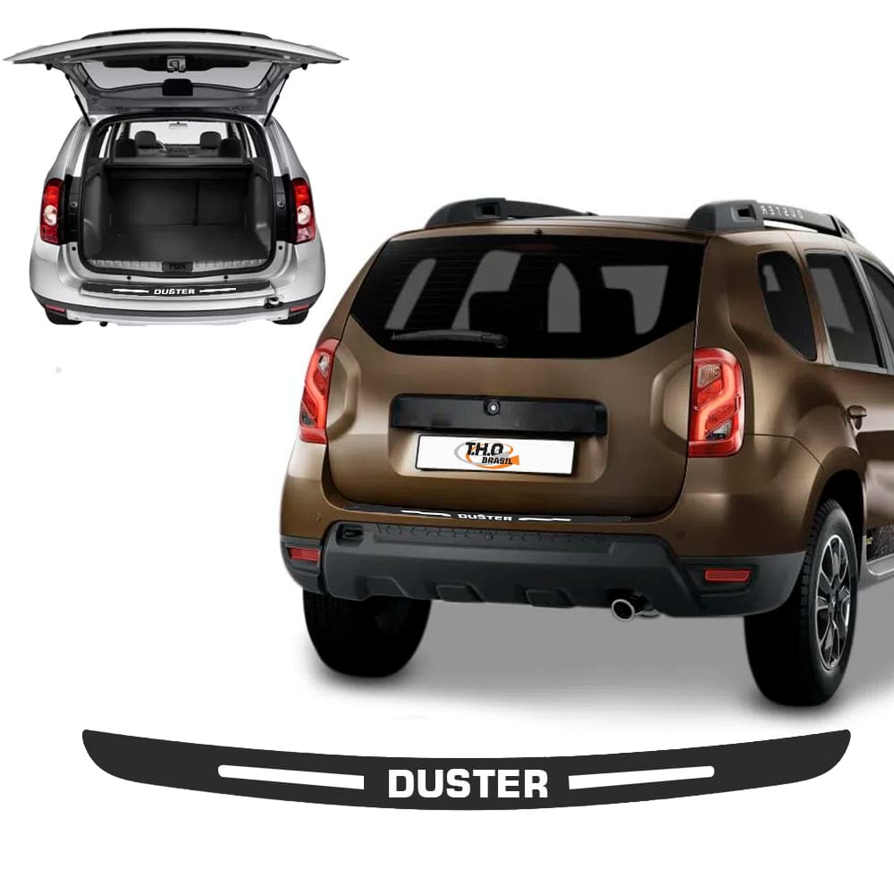 SOLEIRA DE PORTA MALA PARA CARRO ADESIVO RENAULT DUSTER PERSONALIZADO