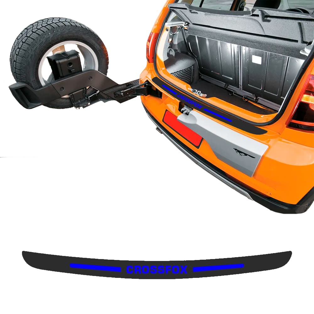 SOLEIRA DE PORTA MALA PARA CARRO ADESIVO VOLKSWAGEN CROSSFOX PERSONALIZADO