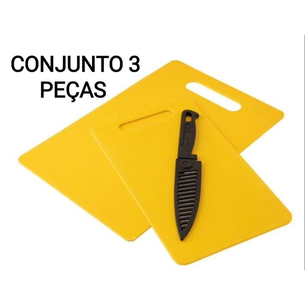 PROMOCAO CONJUNTO 3 PEÇAS TABUAS DE CARNE COM FACA DE COZINHA CHURRASCO LEGUMES FRUTAS