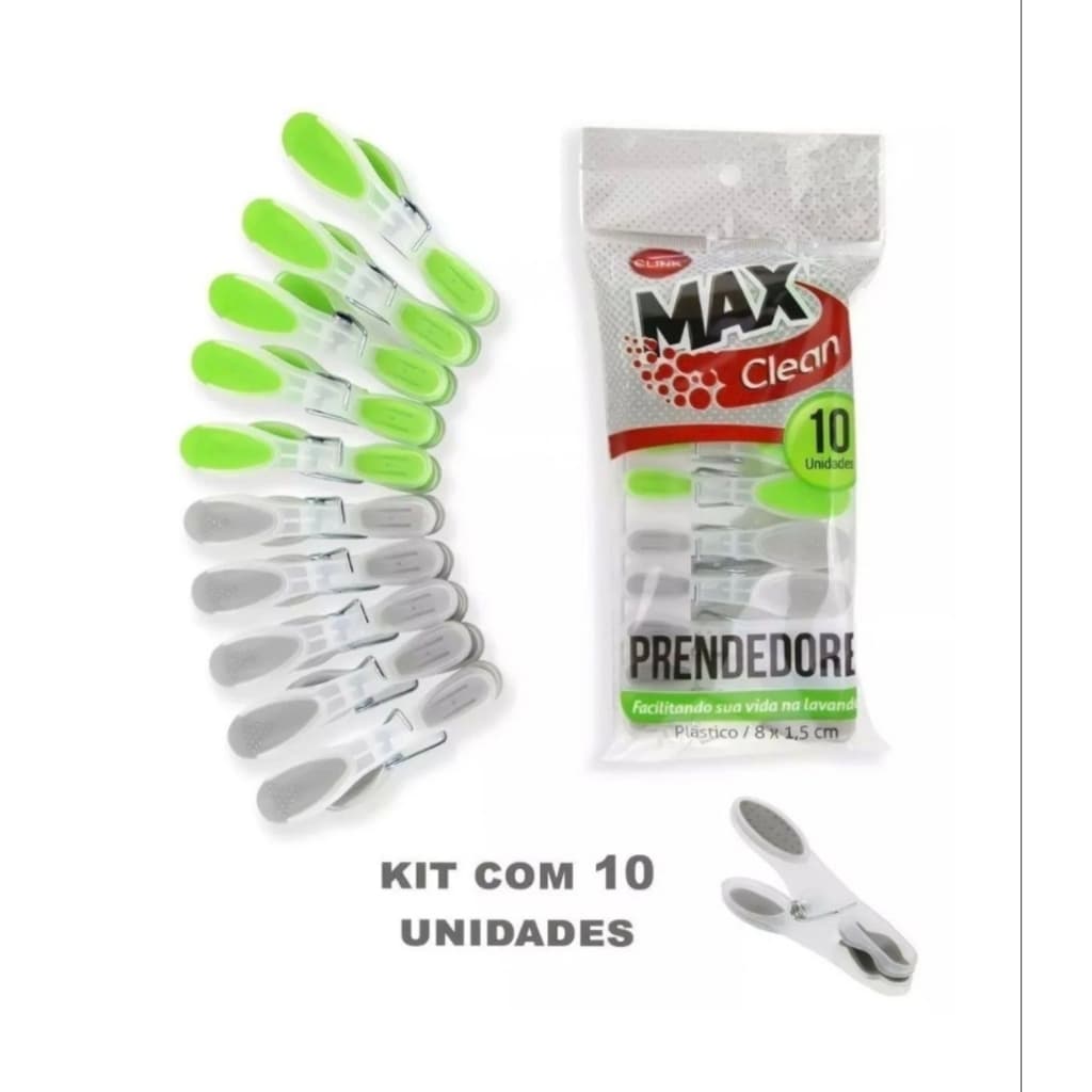 Kit 12 Prendedores Pregador Roupa Emborrachado Super Resistente