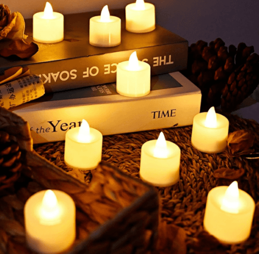 10 Kit Lindas Velas Decorativas De Led EletrôNicas Amarelas Para Festa