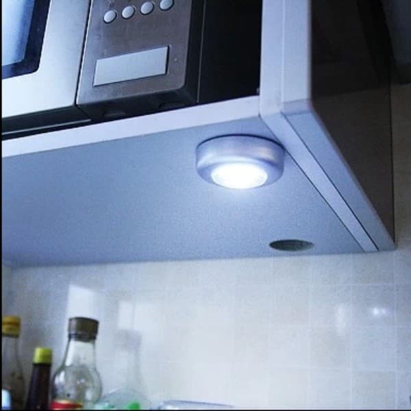4 Kit Leds Lâmpada Adesiva Sem Fio  Adesiva De Emergência Touch De Segurança Para Corredor Armário