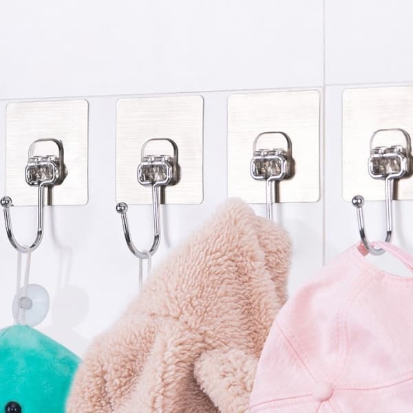 3 Peças Transparente Ganchos De Parede Autocolantes Super Cola Ganchos Casas Promoções