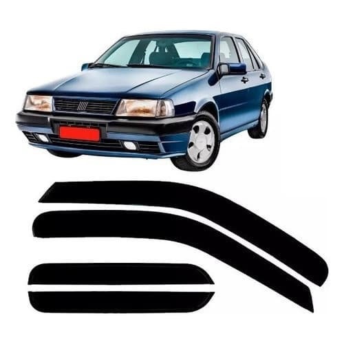 Calha De Chuva Acrilica Fumê Tempra 1992 A 1999 4 Portas Promoção Ecoflex Aguenta Fortes Chuvas