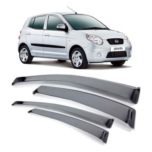 Calha De Chuva Acrilica Fumê Picanto 2009 4 Portas Promoção Ecoflex Aguenta Fortes Chuva