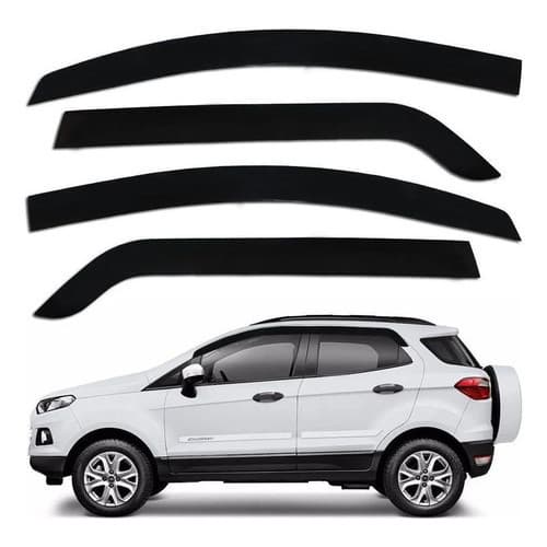 Calha De Chuva Fumê Slim Ecosport 2018 A 2021 4 Portas Promoção Ecoflex Aguenta Fortes Chuvas