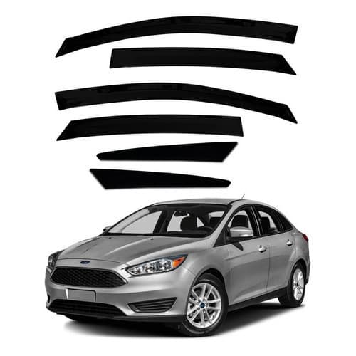 Calha De Chuva Fumê Slim Focus Sedan 2014 A 2018 4 Portas Promoção Ecoflex Aguenta Fortes Chuvas