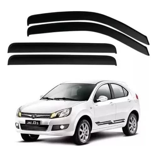 Calha De Chuva Defletor Jac J3 Hatch 2011 A 2017 4 Portas Novo Pronta Entrega Protetor Chuva