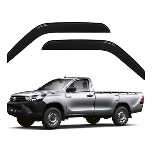 Calha De Chuva Acrilica Fumê Hilux 2005 A 2020 2 Portas Promoção Ecoflex Aguenta Fortes Chuvas