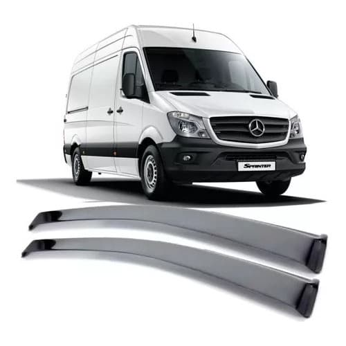 Calha De Chuva Fumê Sprinter Meia Curva 2012 A 2017 2 Portas Promoção Ecoflex Aguenta Fortes Chuvas