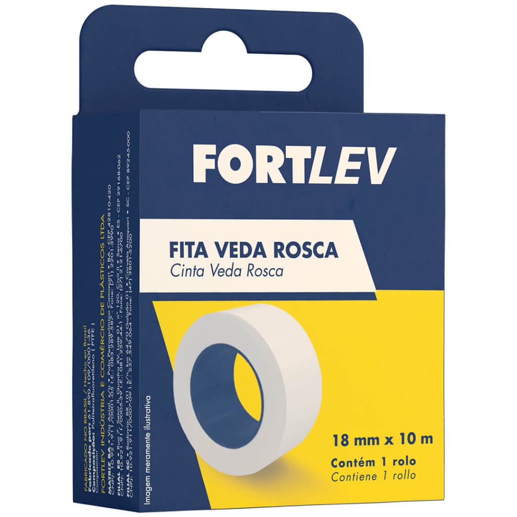 FITA VEDA ROSCA 18MM X 10M - FORTLEV
