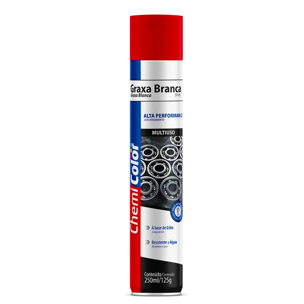 GRAXA SPRAY LÍTIO BRANCO 250ML - CHEMICOLOR