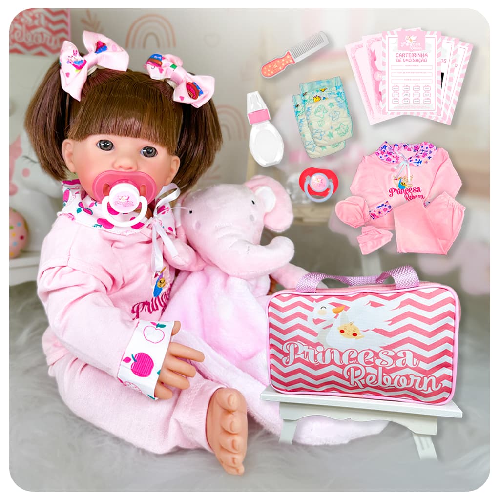Bebe Reborn Silicone 100% Realista + Itens Pronta Entrega