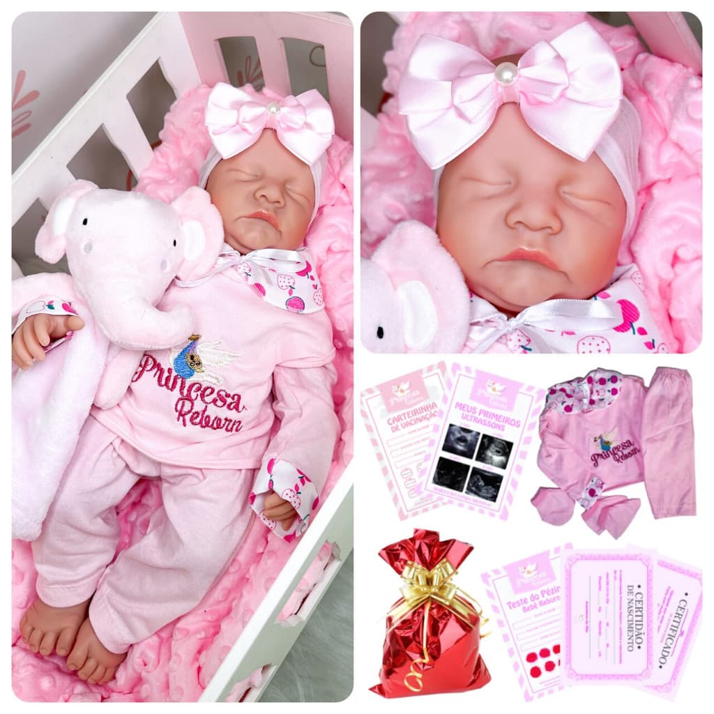 Bebe Reborn Silicone 100% Realista + Itens Pronta Entrega