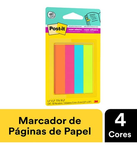 Post-it Flags De Papel 15mm X 38mm 180 Folhas 3m
