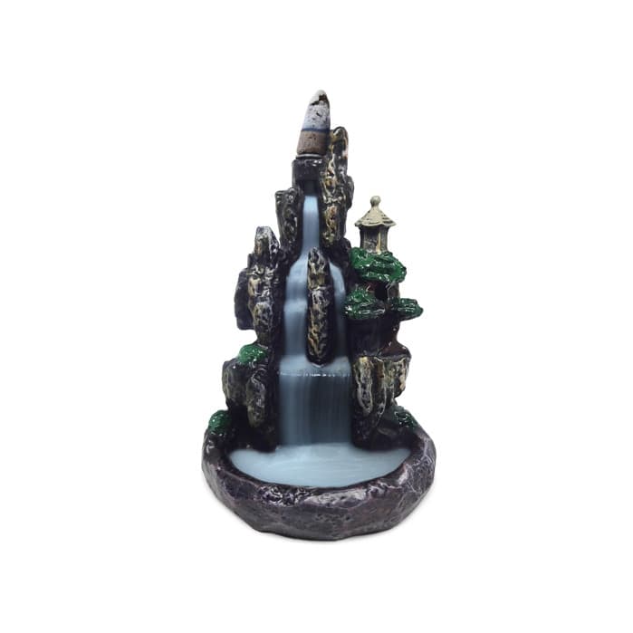 Incensário Cascata Copo Leite + 5 Incensos Magia Feng Shui Proteção Energia Equilíbrio Decoração Esotérica