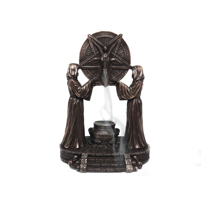 Incensário Cascata Baphomet Resina Ocultismo Magia Ritual Esotérico Proteção Energia Amuleto Místico
