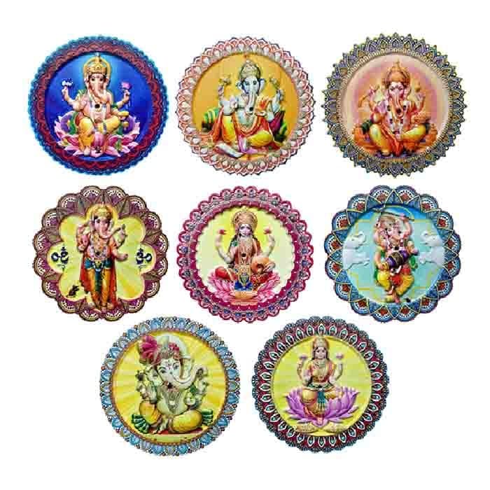 Incensário e Imã Deuses Hindus Colorido Proteção Espiritual Amuleto Energia Decoração