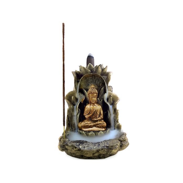 Incensário Cascata Palito Barco Pescador Decoração Zen Magia Energia Equilíbrio Proteção Amuleto Meditação