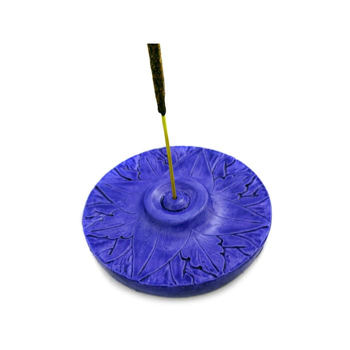 Incensário Redondo Mandala Azul Energia Espiritual Meditação Feng Shui Proteção Amuleto Magia Esotérica