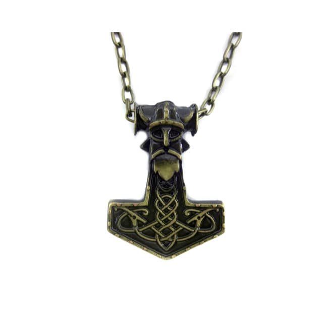 Colar Pingente Martelo de Thor Clássico Viking Masculino Simbolismo Nórdico Proteção