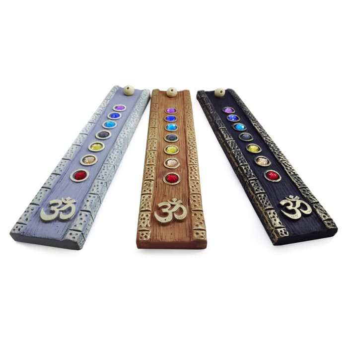Incensário Canaleta Sete Chakras Energia Cura Meditação Proteção Espiritual Amuleto Feng Shui