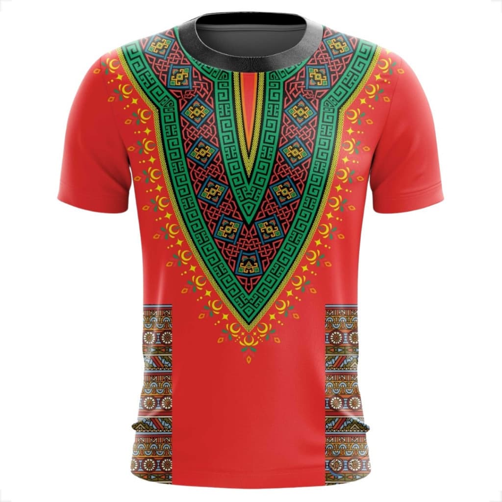 Camisa Camiseta Africa Bahia Carnaval Vermelha Infantil