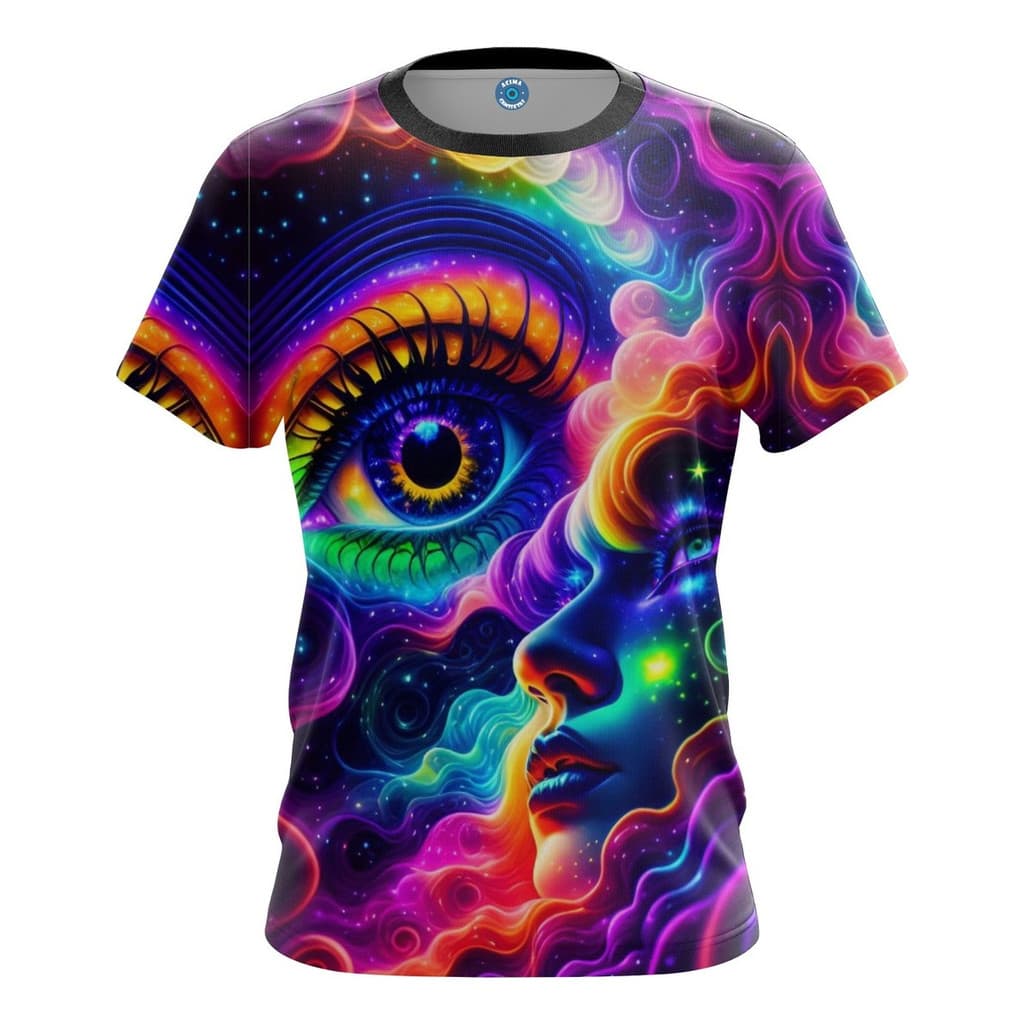 Camisa Caveiras Neon E Psicodélicas Universo