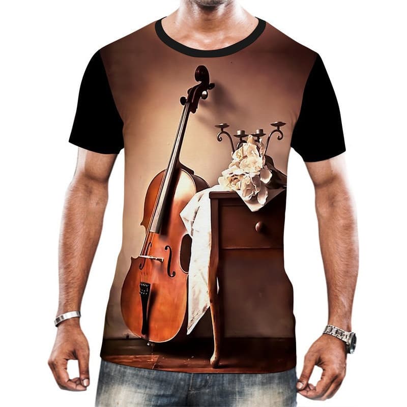 Camiseta Camisa Instrumento Corda Violoncelo Som Clássico 1 HTPX