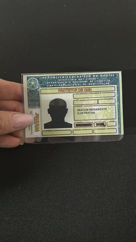 Toploader Thick Card Protetor De CNH Documento Habilitação Top