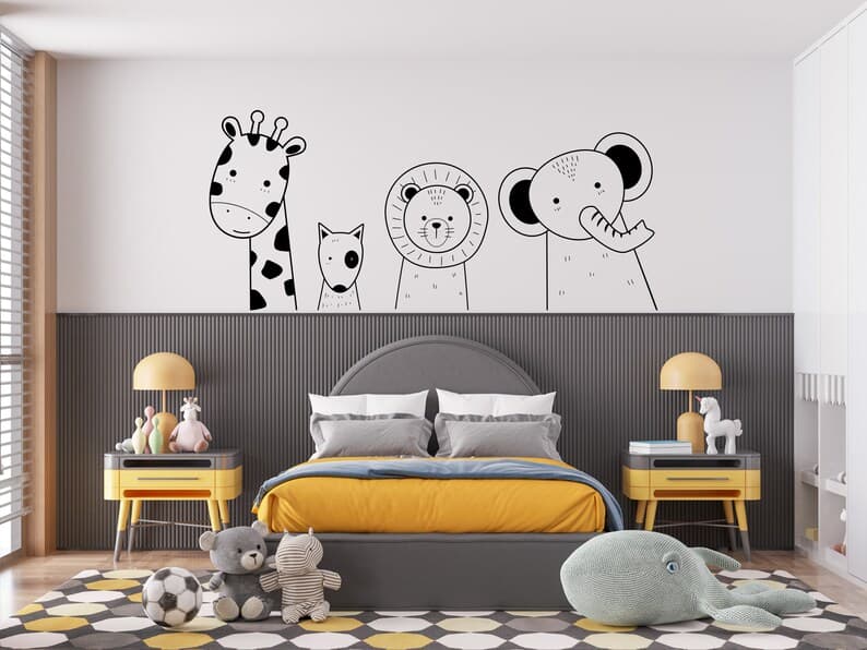 ADESIVO DECORATIVO DE PAREDE PREMIUM ANIMAIS - 641